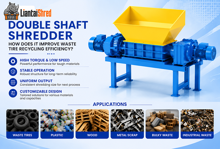 How Does a Double Shaft Shredder Improve Waste Tire Recycling Efficiency?