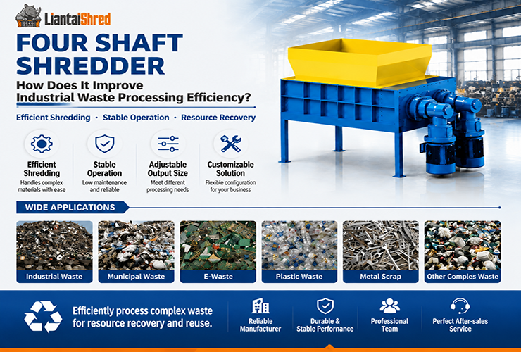 How Does a Four Shaft Shredder Improve Industrial Solid Waste Processing Efficiency?