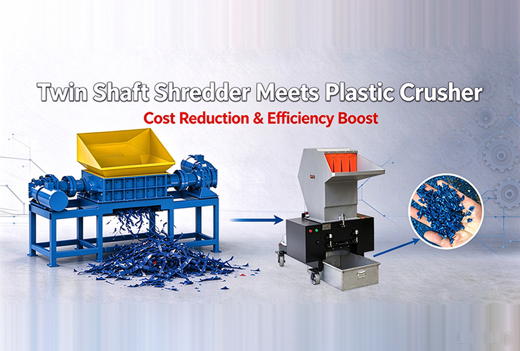 Why does a plastic recycling line need a  shredder before the granulator? 